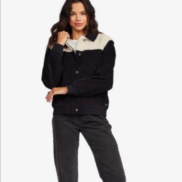 NWT Roxy Sherpa-Corduroy Jacket - Picture 2 of 14